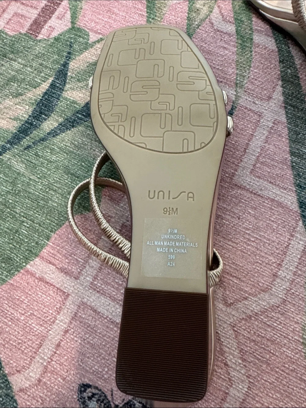 NEW Gold Strappy Wedge Sandals for Women 9.5